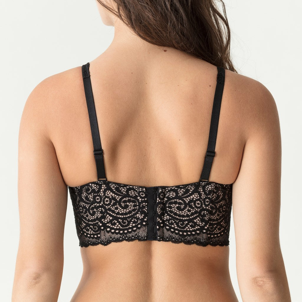 Primadonna Twist I Do deep plunge balcony longline in black