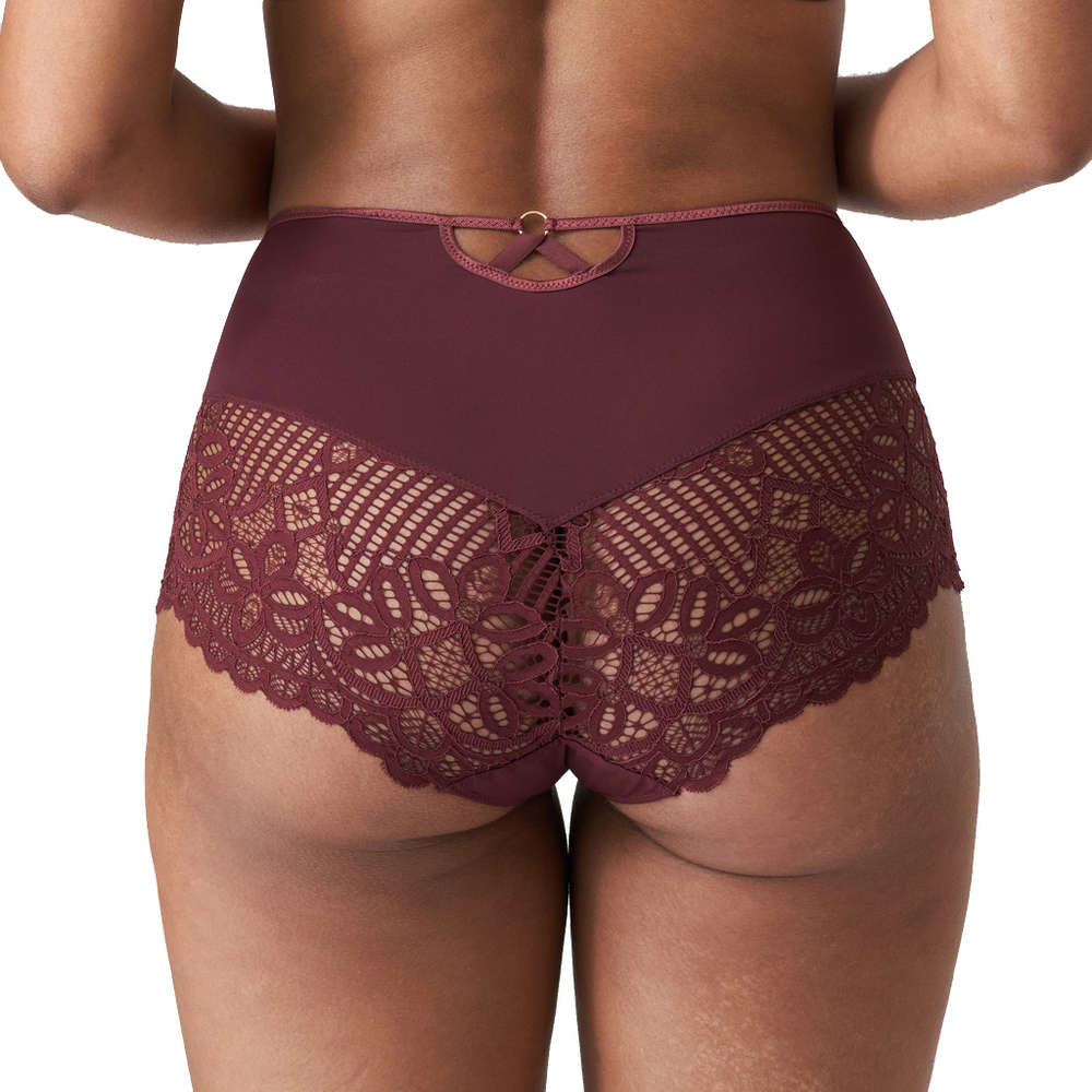 Primadonna Twist First Night Full Briefs in Merlot 4XL