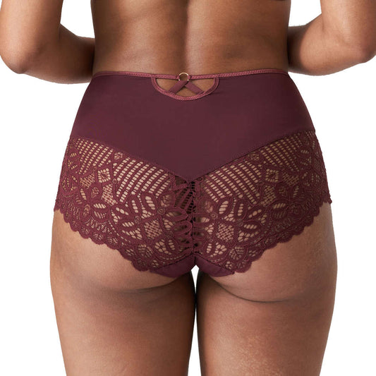 Primadonna Twist First Night Full Briefs in Merlot 4XL