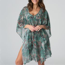 Primadonna Swim Riyad Swimwear Kaftan in Turquoise Seas